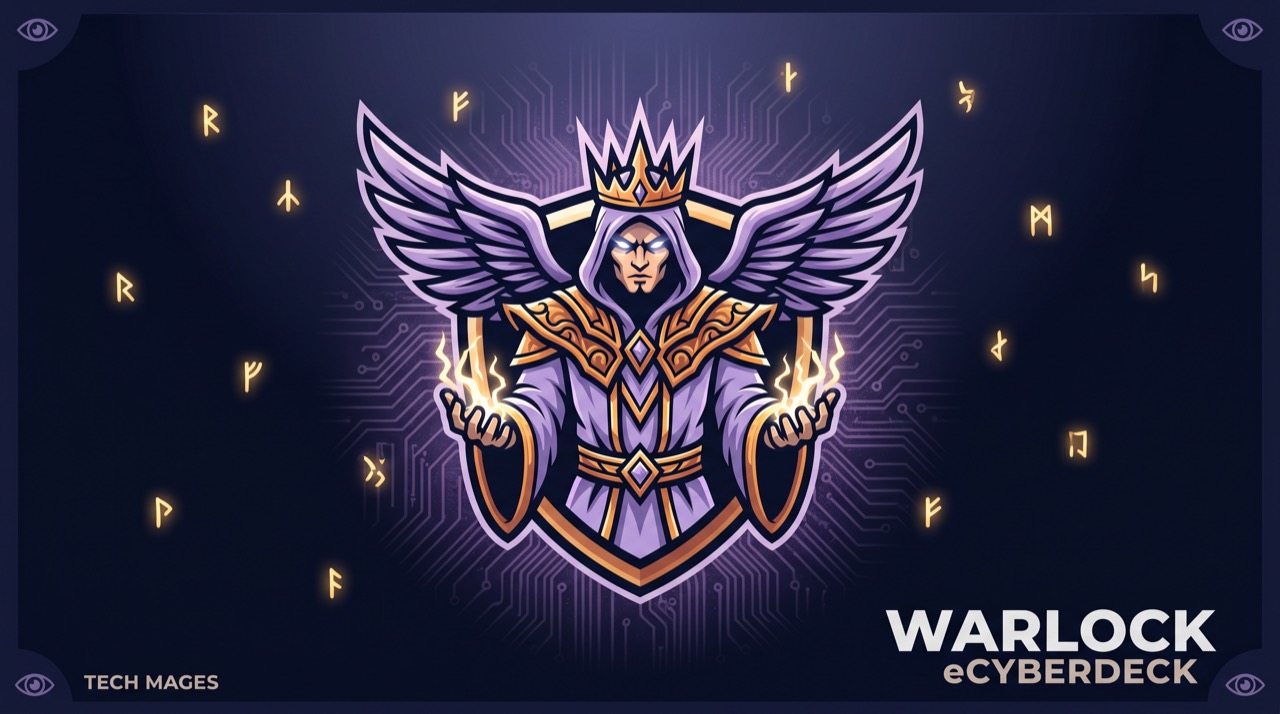 Warlock OS — the Warlock eCyberdeck mascot and wordmark